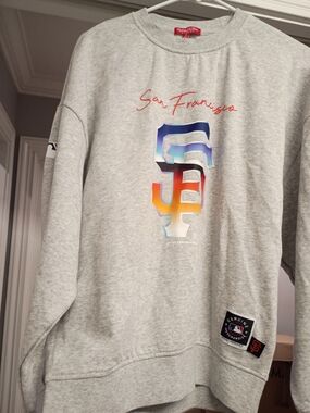 Mitchell & Ness San Francisco Giants Gray Sweatshirt New Women's Size Small New